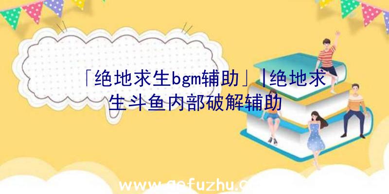 「绝地求生bgm辅助」|绝地求生斗鱼内部破解辅助